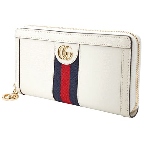 white gucci wallet|Gucci zip around wallet small.